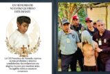 Composición: comunicado de condolencias de la UEE Francisco de Miranda por el niño Maikel Hurtado y funcionarios del Cicpc con uno de los detenidos en Santa Lucía, Miranda